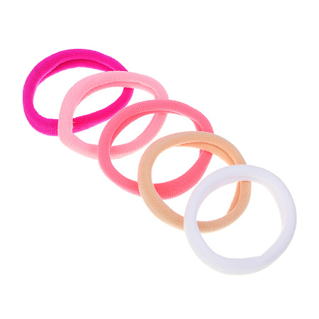 Резинки для волос ЮНИLOOK, 5шт, d5см, полиэстер, 3 микса цветов, ACS-53