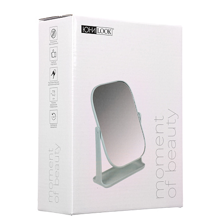 ЮНИLOOK Зеркало настольное, пластик, стекло, 16х21см, 3 цвета