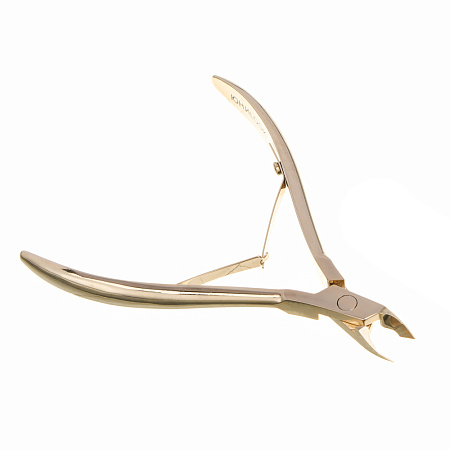 ЮНИLOOK Кусачки для кутикулы "ULTRA" 11 см, длина лезвий - 6 мм, цвет золото, сталь