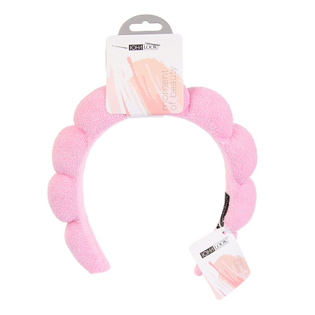 Ободок для косметических процедур махровый тм ЮНИLOOK, 100% полиэстер, 3см, 3 цвета, ВЗ24-07