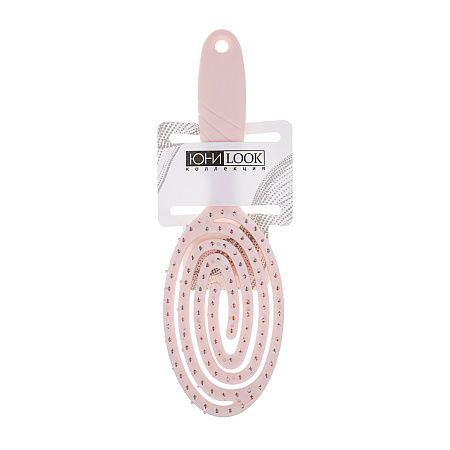 Расческа массажная продувная тм ЮНИLOOK, пластик, 19,5х6 см, 4 цвета