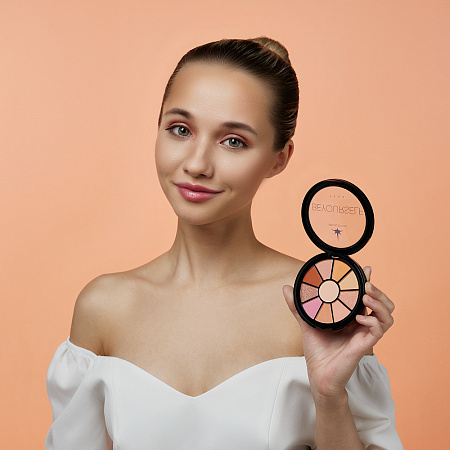 BY ЮНИLOOK Тени для век 10-цветные, 10 гр, Тон 02