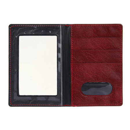 Обложка для паспорта тм ЮL с окном, ПУ, 14х10см, 3 цвета