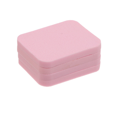 Набор для визажа 7 шт тм ЮНИLOOK (керлер, кисть плоская для тона, спонжи 4шт, блендер 1шт), 4 цвета