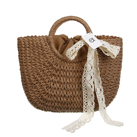 Сумка пляжная плетенная тм ЮL, 40x42см, папирус