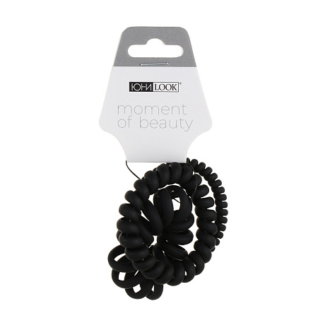Резинки-пружинки для волос ЮНИLOOK,  3шт, d5-5,5см, пластик, 2 цвета, ACS-101