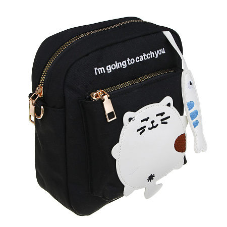 Сумка подростковая на длинном ремне с 2-мя отд. Тм ЮL Кэтч, полиэстер, 20х17х6см, 3 цвета, КЖС24-26