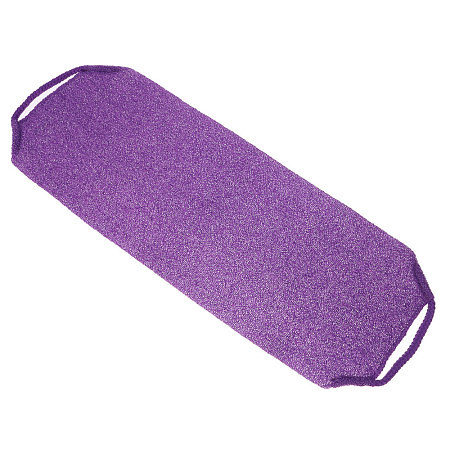 ЮL Мочалка пилинг японская для бани и душа с ручками, жесткая, полиэстер, 45х19см, 4 цвета, МС24-07