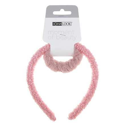 ЮНИLOOK Набор для волос 2 пр.: ободок 1,5см, резинка d6см, полиэстер, пластик, 6 цветов, ACS-115