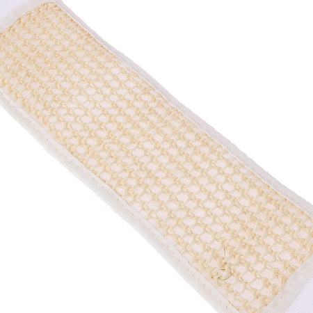 ЮL Мочалка лента банная с ручками с эффектом пилинга, сизаль, полиэстер, поролон, 68х10см, 3 цв.