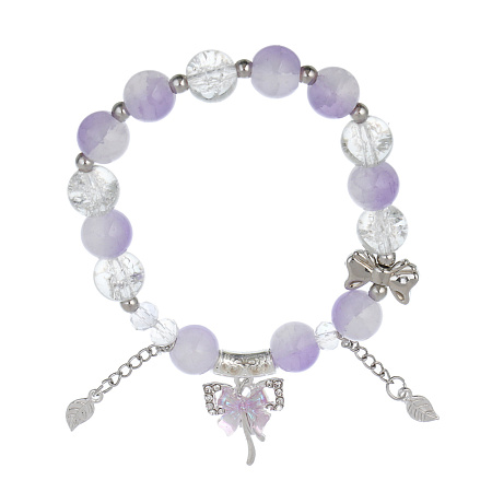 ЮНИLOOK Браслет с декором, d7см, d бусин 1см, 6 цветов, стекло, #4