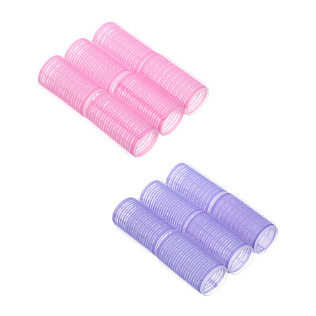 Набор бигуди ЮНИLOOK 6шт, 6x3см, пластик, 2 цвета, ACS-76