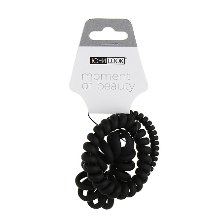 Резинки-пружинки для волос ЮНИLOOK,  3шт, d5-5,5см, пластик, 2 цвета, ACS-101