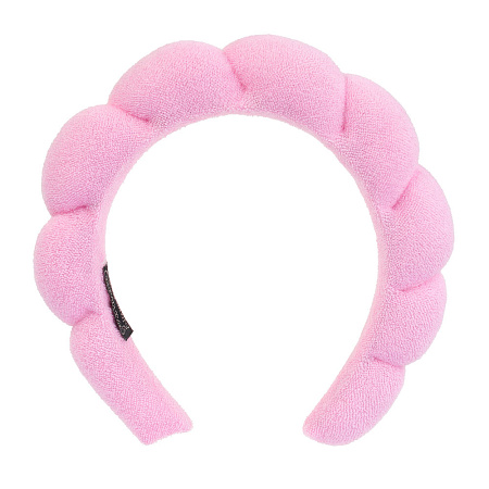 Ободок для косметических процедур махровый тм ЮНИLOOK, 100% полиэстер, 3см, 3 цвета, ВЗ24-07