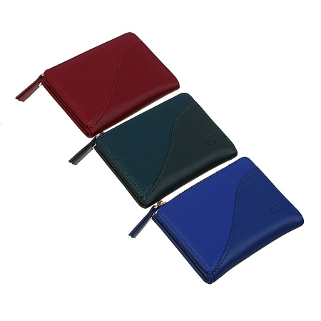 ЮL Эметта Кошелек для карт, купюр и монет, полиуретан, 11,5х9х2 см, 3 цвета, КЖ24-02