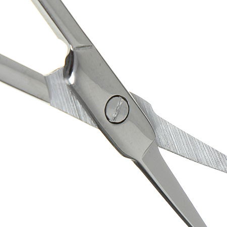 ЮНИLOOK Ножницы маникюрные для кутикулы с загнутыми лезвиями, сталь, силикон, 9,2см, 3 цвета