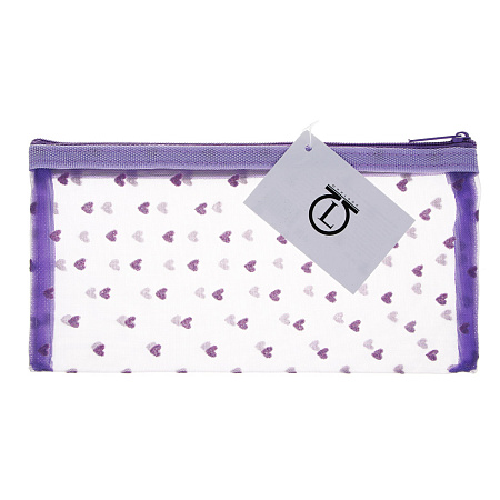 ЮL Косметичка из сетки, 100% полиэстер, 20х10 см, 4 цвета