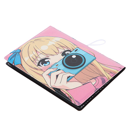 Визитница-картхолдер тм ЮL на 10 карт с удерживающей резинкой, ПВХ, 10,4х7см, 6 дизайнов