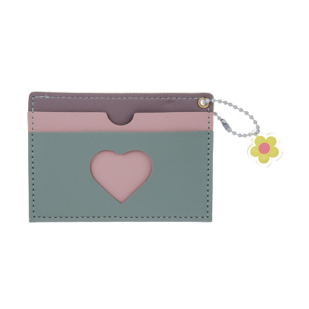 Кардхолдер с окном 3 отделения тм ЮL Sweet Heart, ПВХ, 10,5х7,5см, 4 цвета, С394-1Н