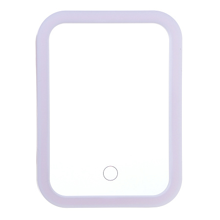 Зеркало настольное тм ЮL.  Аженто с LED подсветкой, полипропилен, стекло, 19,5х14,3см, 2 цвета