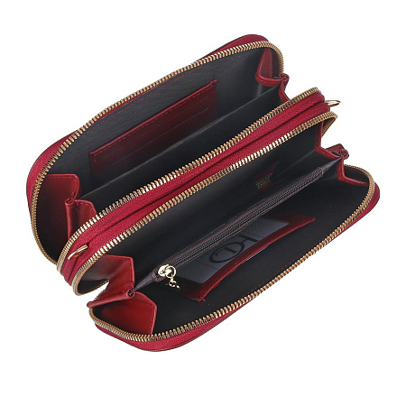 ЮL Кошелек-сумочка на длинном ремне, ПУ, 19,5х10,5см, 4 цвета, КК21-16