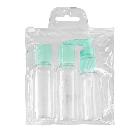 Набор для косметики дорожный 3 предмета (2 шт-50 мл, 1шт-30мл) тм ЮНИLOOK, пластик, 2 цвета