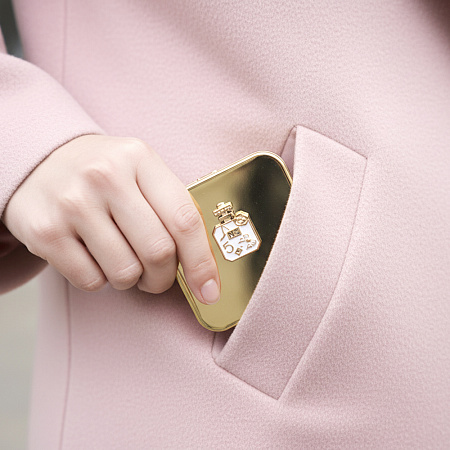 ЮНИLOOK Мирикл Зеркало карманное складное, зум х1, х2, пластик АБС, стекло, 6,3x6,3см, 3 цвета