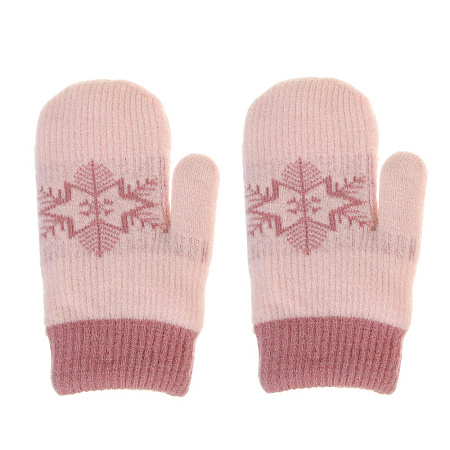 GALANTE Варежки детские на флисовой подкладке, р.14, 100% акрил, разноцветные, ОЗ25-34