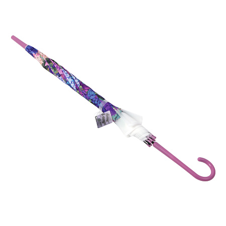 Зонт-трость женский, металл, пластик, ПВХ, 60 см, 8 спиц, 3 дизайна