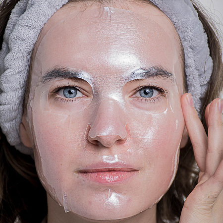 ЮНИLOOK Маска для лица гидрогелевая прозрачная для увлажнения и сияния кожи, 28г