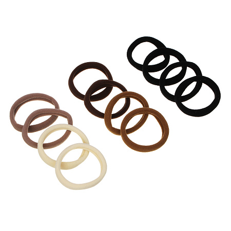 Резинки для волос ЮНИLOOK 4шт, d5см, полиэстер, 3 микса цветов, ACS-52