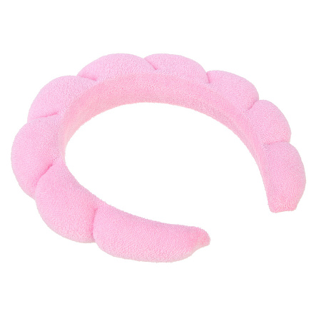 Ободок для косметических процедур махровый тм ЮНИLOOK, 100% полиэстер, 3см, 3 цвета, ВЗ24-07