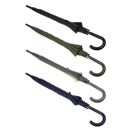 Зонт-трость, металл, пластик, ПВХ, d99см, 8 спиц, 4 цвета