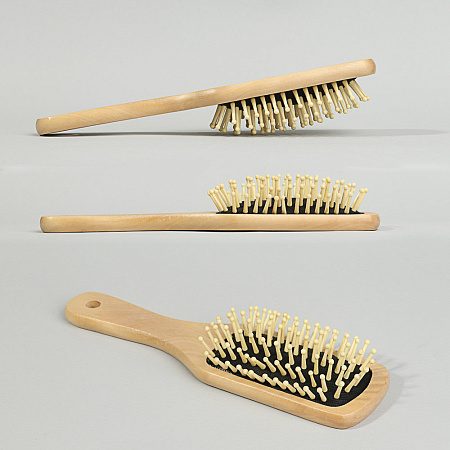 ЮНИLOOK Расческа массажная Эко, дерево, 22,5х6,5см