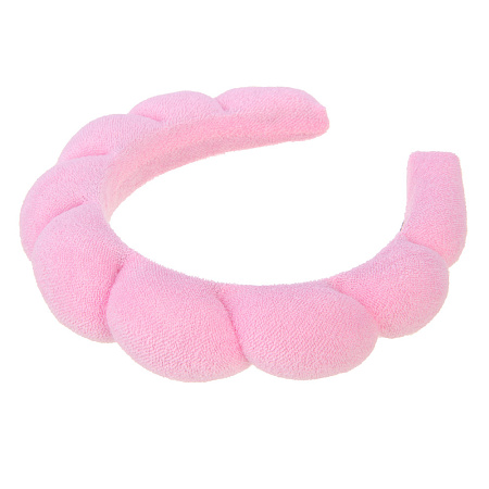 Ободок для косметических процедур махровый тм ЮНИLOOK, 100% полиэстер, 3см, 3 цвета, ВЗ24-07