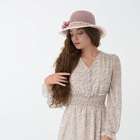 GALANTE Шляпа женская, р.58, 100% полиэстер, сиреневый, ВЛ25-29