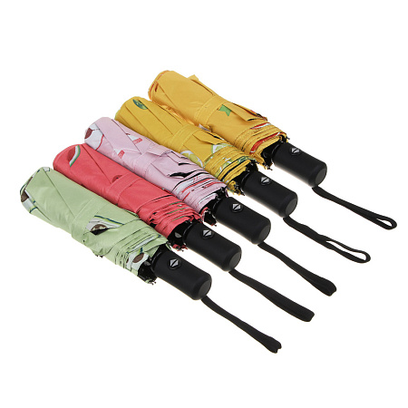 Зонт женский, автомат, металл, пластик, полиэстер, 55 см, 8 спиц, 5 дизайнов, А2024-1