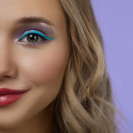 ЮНИLOOK Шайн Подводка гелевая с кистью, 3,8г, тон 03, голубой