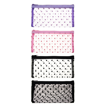 ЮL Косметичка из сетки, 100% полиэстер, 20х10 см, 4 цвета