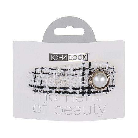 ЮНИLOOK Зажим для волос, 7,5см, сплав, полиэстер, пластик, 3 дизайна, ACS-127