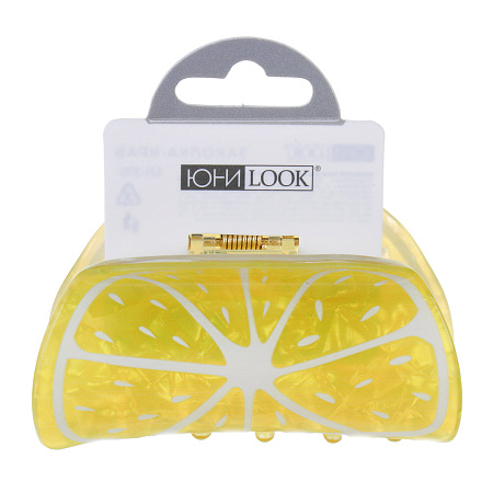 ЮНИLOOK Краб для волос, акрил, 8-9см, 4 дизайна