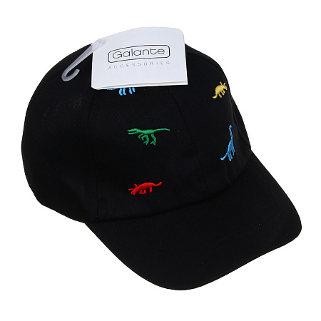 GALANTE Кепка детская, р.52, 30% хлопок, 70% полиэстер, черный, ВЛ25-02, #1