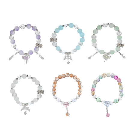 ЮНИLOOK Браслет с декором, d7см, d бусин 1см, 6 цветов, стекло, #4