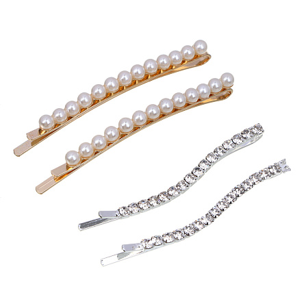 ЮНИLOOK Невидимки с декором 2шт., 5,5-6см, пластик, металл, 2 дизайна, арт.1