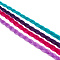 BERIOTTI Цветные косички для волос на резинке 4шт, длина 60см, ПВХ