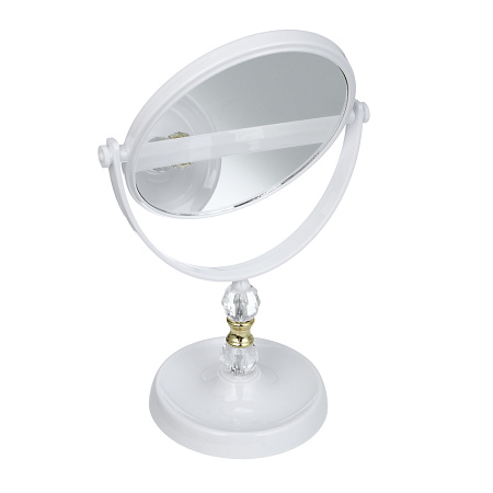 ЮНИLOOK Беатрис Зеркало настольное с декором, пластик, стекло, высота 29см, 17х14см, 2 цвета