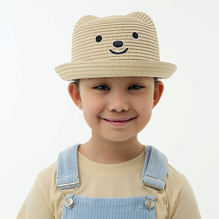 GALANTE Шляпа детская, р.52, 100% целлюлоза, бежевый, ВЛ25-25
