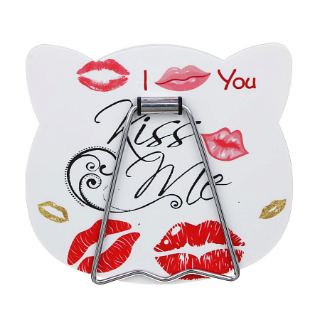 Зеркало настольное тм ЮНИLOOK, металл, стекло, пластик, 16x14,5см