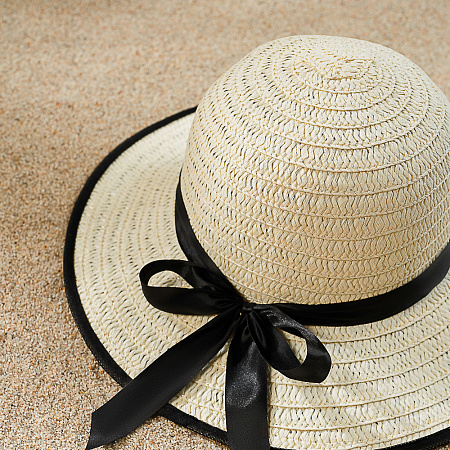 GALANTE Шляпка женская с контрастной окантовкой, р-р 56, 100% целлюлоза, 3 цвета
