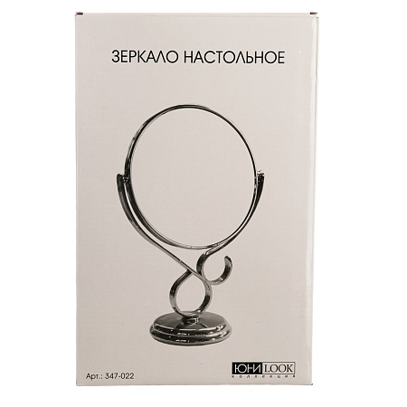 ЮНИLOOK Зеркало настольное, пластик, стекло, 16-17,5x26-28,5см, 3 дизайна
